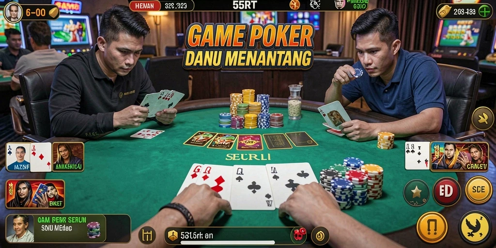 Tampilan menarik dari gameplay Poker di 55RT.