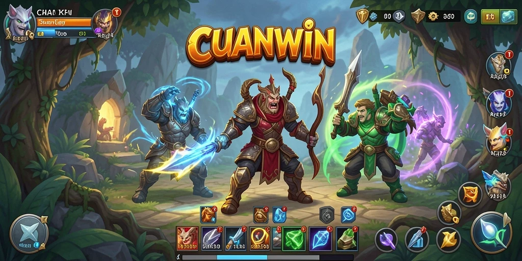 Tampilan gameplay seru dalam petualangan RPG CUANWIN.