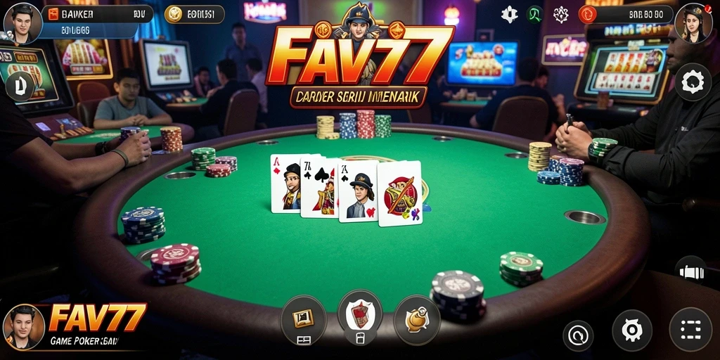Screenshot gameplay FAV77 yang menampilkan aksi Poker mendebarkan.
