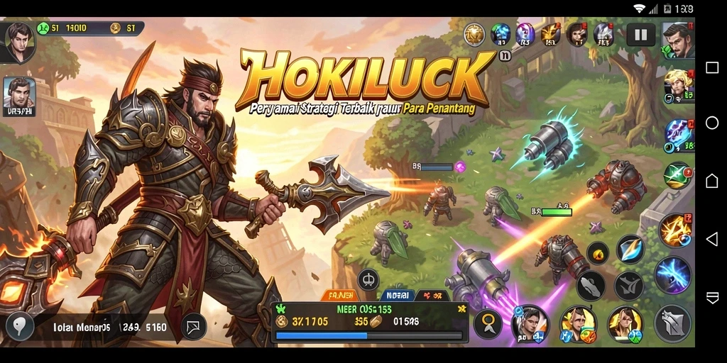 Tampilan gameplay HOKILUCK yang mendebarkan dan strategis.