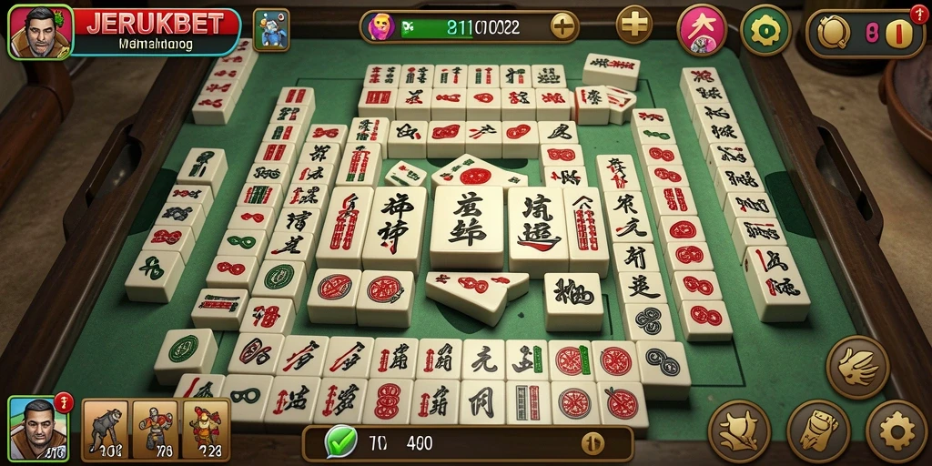 Screenshot dari gameplay seru permainan Mahjong JERUKBET.
