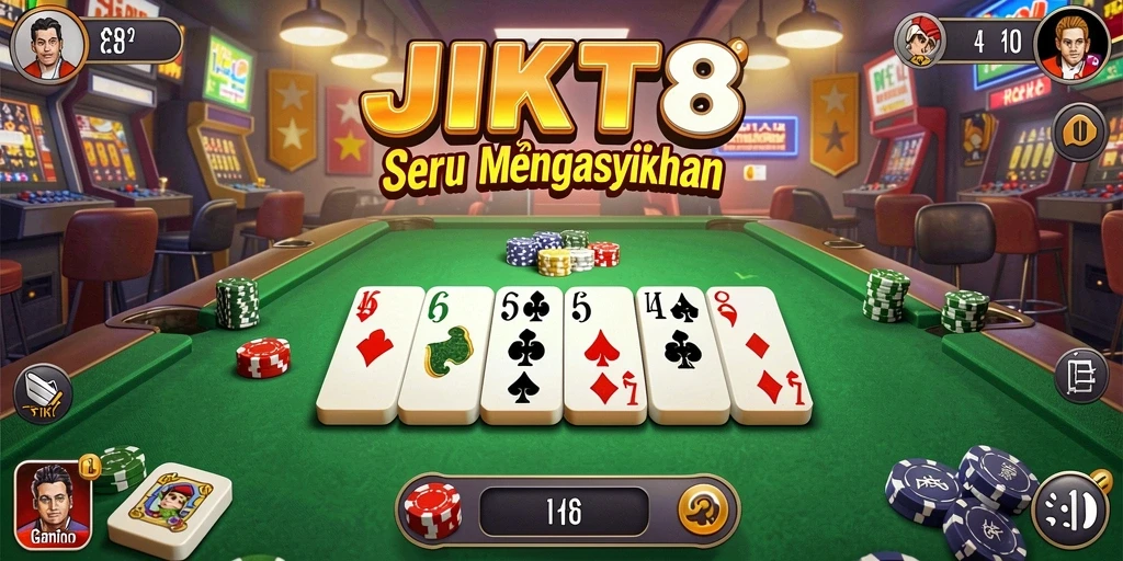 Tampilan menarik gameplay Domino di JKT8