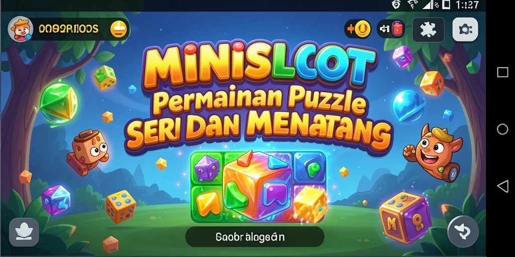 Tangkapan layar gameplay MINISLOT yang menampilkan tantangan puzzle.