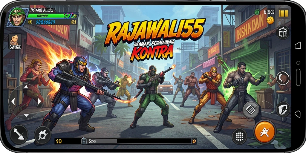 Screenshot RAJAWALI55 menampilkan aksi gameplay arcade yang seru.
