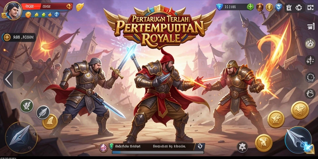 Screenshot utama RK88 menampilkan pertarungan intens dalam Battle Royale.
